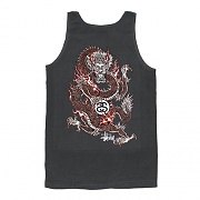 FIRE DRAGON PIG. DYED TANK-BLK
